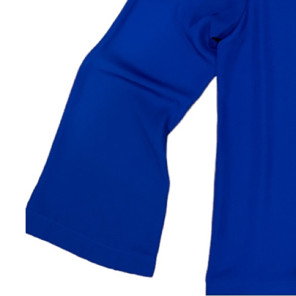 Banana Republic Bright Blue Pullover Blouse With Bell Sleeves Size Small - Picture 2 of 5